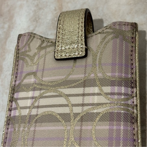 Coach metallic plaid phone holder - Picture 5 of 7